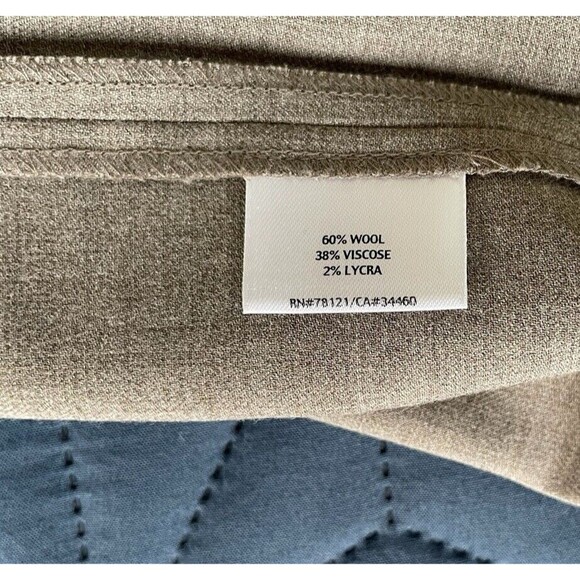 Eileen Fisher Tan‎ Wool viscose  Blend Trousers Pants Straight Leg Small Office - Picture 12 of 14